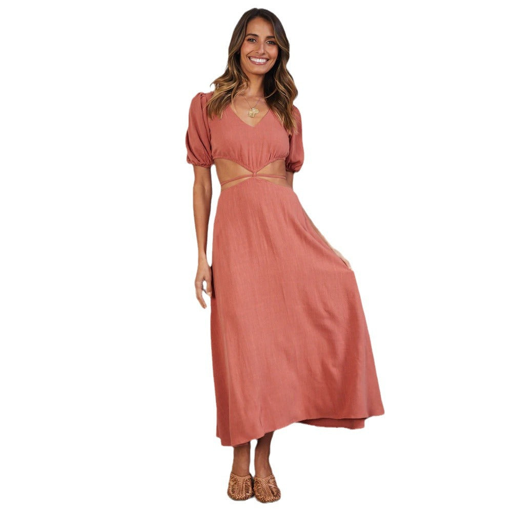 Women's maxi dress with creative cut-outs Lune London