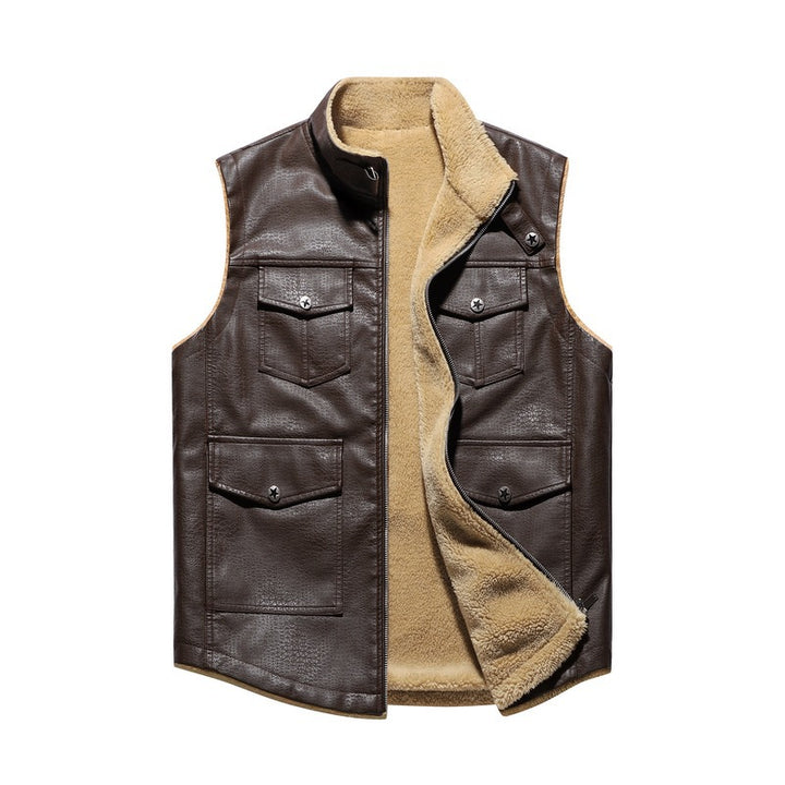Men's vest in casual style with warm lining by Lisslune