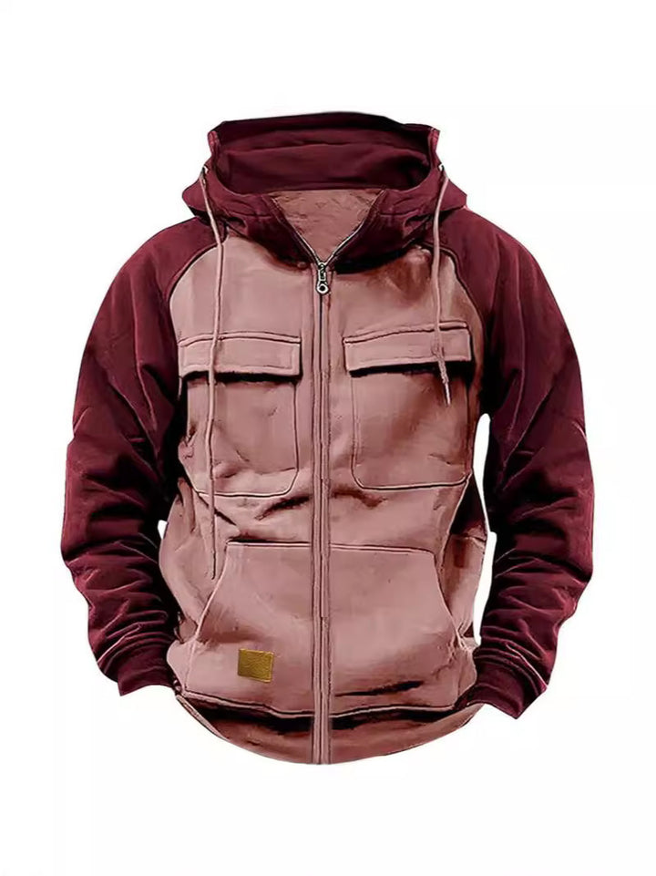 Men's Versatile Hoodie with Practical Pockets and Innovative Zipper Lisslune