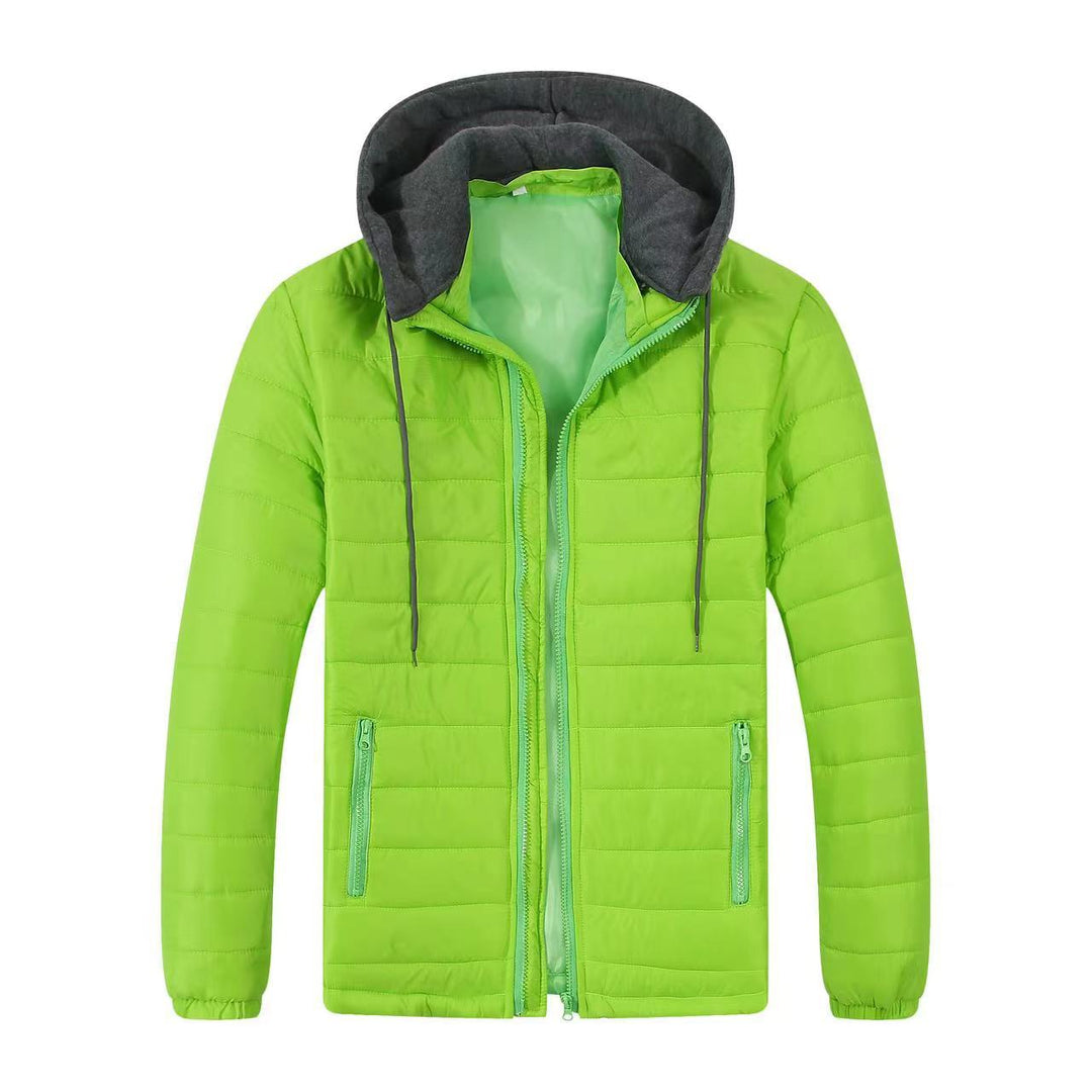 Men's quilted windbreaker jacket with hood Lisslune