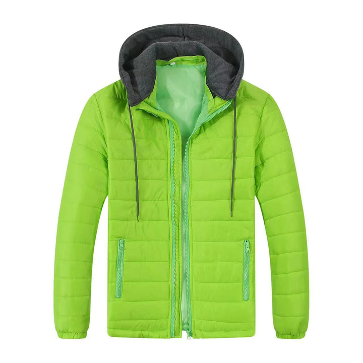 Men's quilted windbreaker jacket with hood Lisslune
