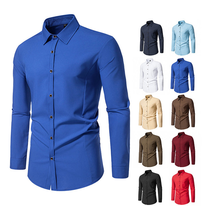 Men's fashionable long-sleeve shirt with elegant cut Lisslune