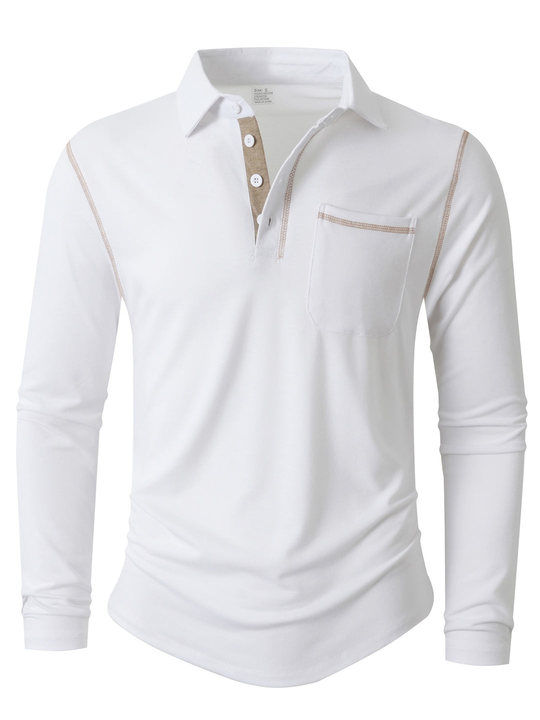 Men's Long Sleeve Polo Shirt Lisslune