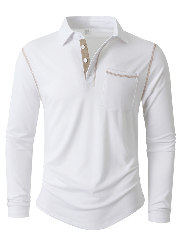 Men's Long Sleeve Polo Shirt Lisslune