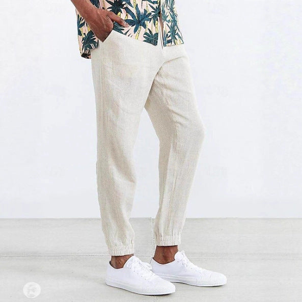 Men's Lightweight Summer Jogging Pants with Elastic Waistband and Practical Pockets Lisslune