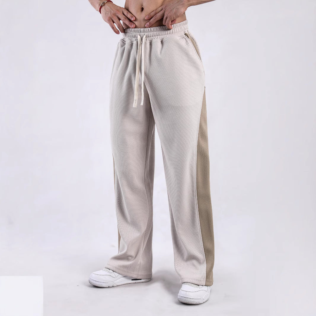 Men's sporty leisure pants with side ventilation openings and elastic waistband Lisslune