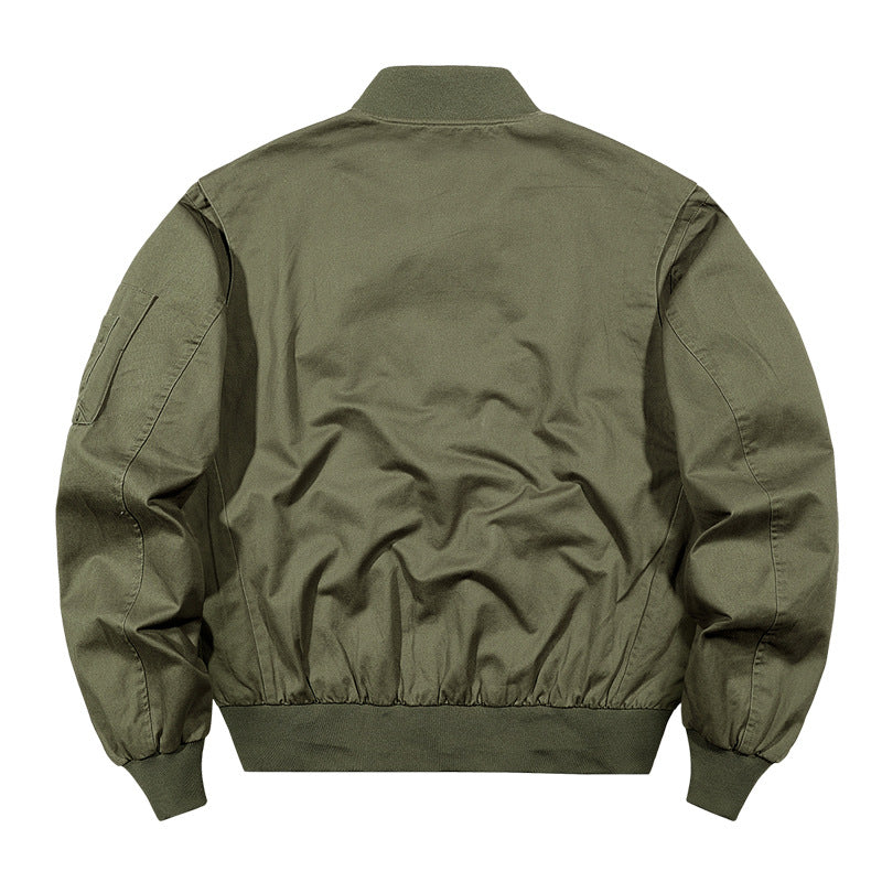 Men's Bomber Jacket with Practical Pockets and Quilted Lining Lisslune