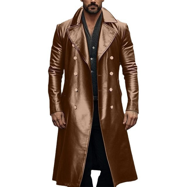 Men's elegant oversized trench coat made of high-quality material Lisslune