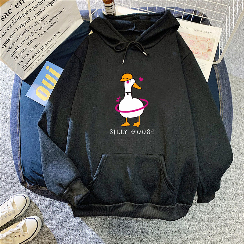 Women's hoodie with funny duck motif Lisslune