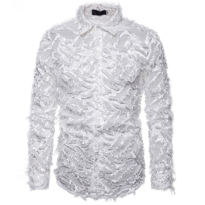 Men's Stylish Shirt with Textured Design Lisslune