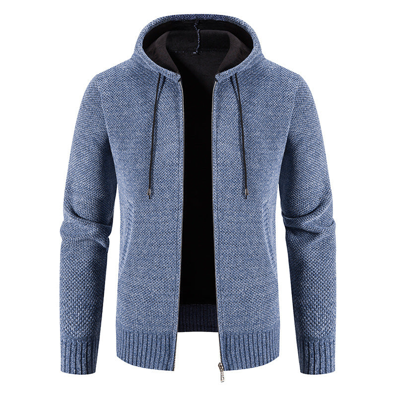 Men's cardigan with hood and textured design Lisslune