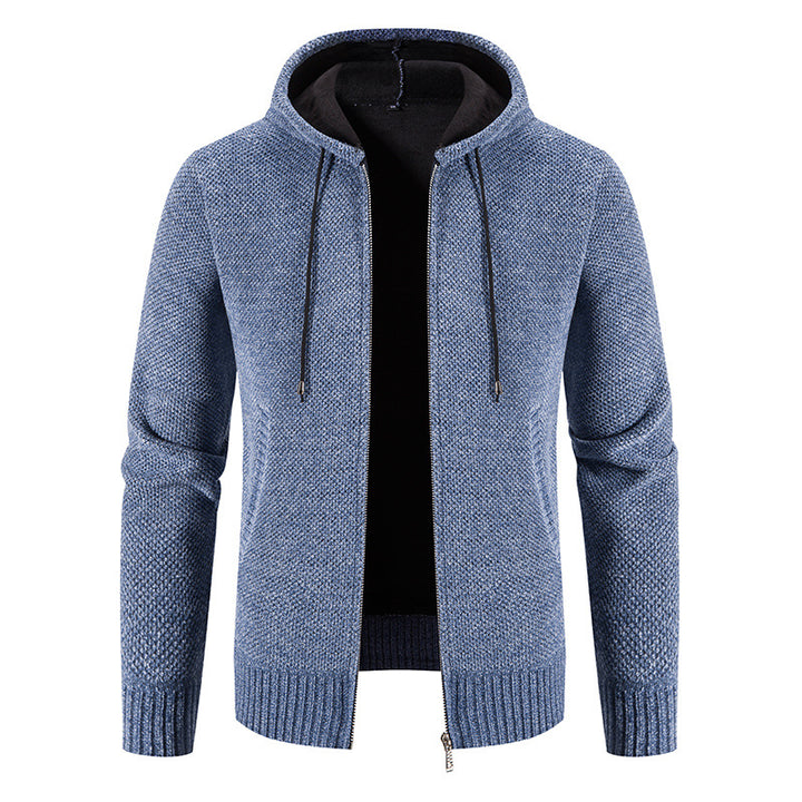 Men's cardigan with hood and textured design Lisslune