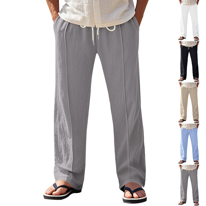 Men's airy beach pants with elastic waistband and practical side pockets Lisslune