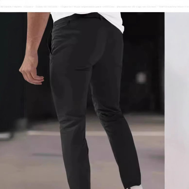 Men's stylish chinos with modern pleats by Lisslune