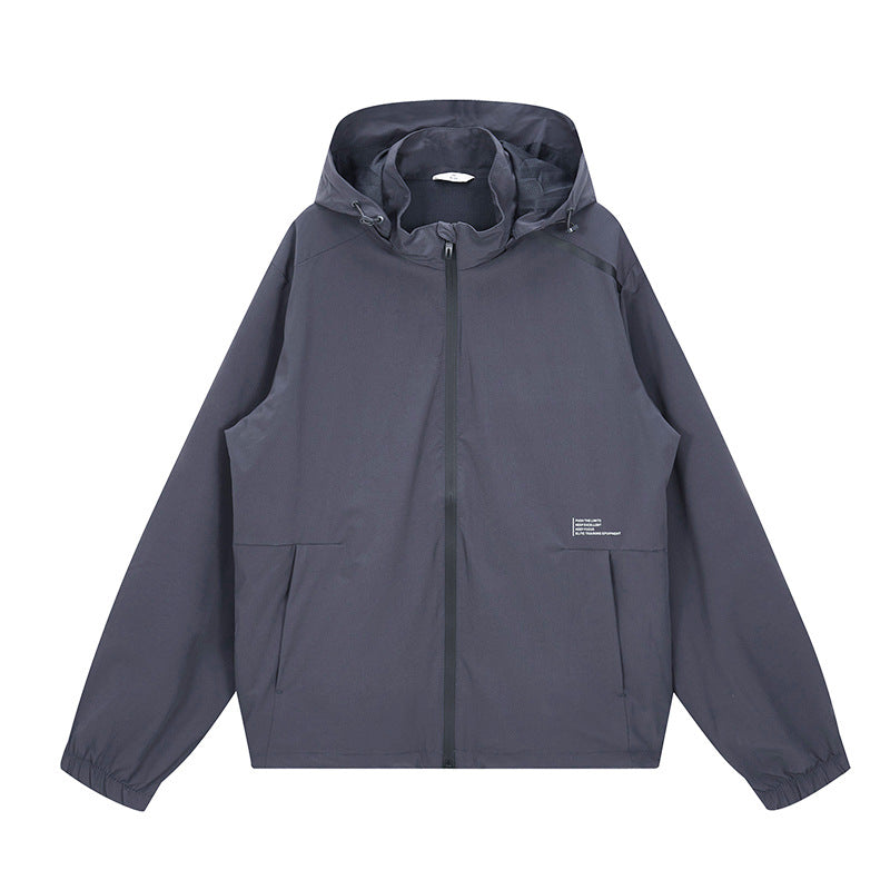 Men's Lightweight Outdoor Jacket with Adjustable Hood and Waterproof Material Lisslune