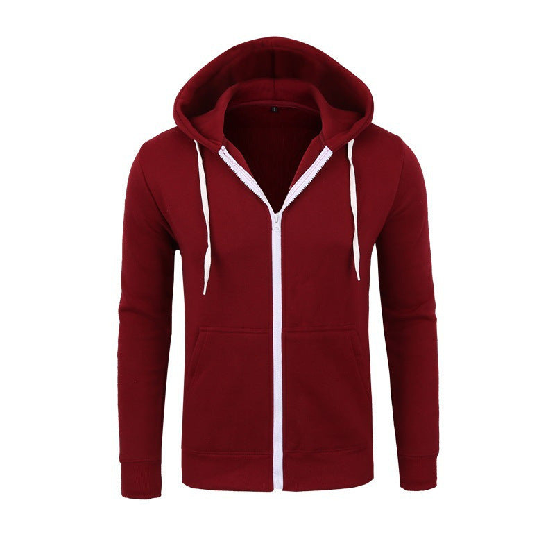Men's Sporty Fleece Zip-Up Hoodie Lisslune