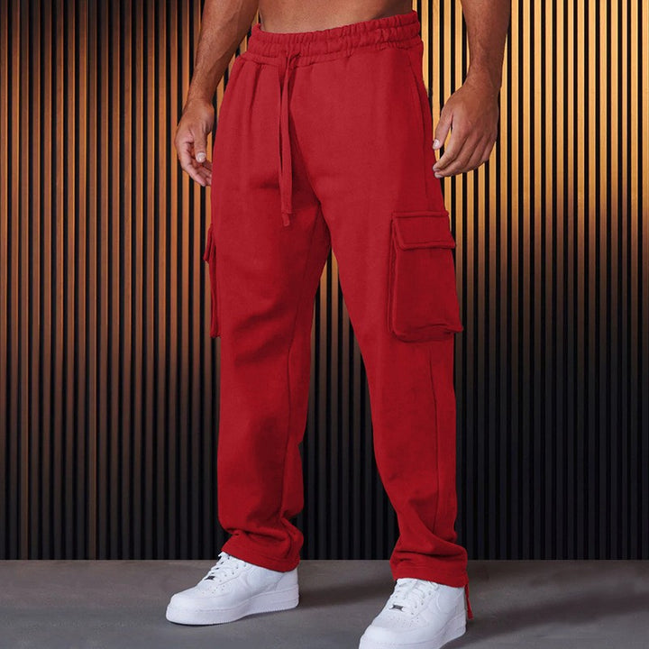Men's cargo jogging pants with elastic waistband and practical side pockets Lisslune