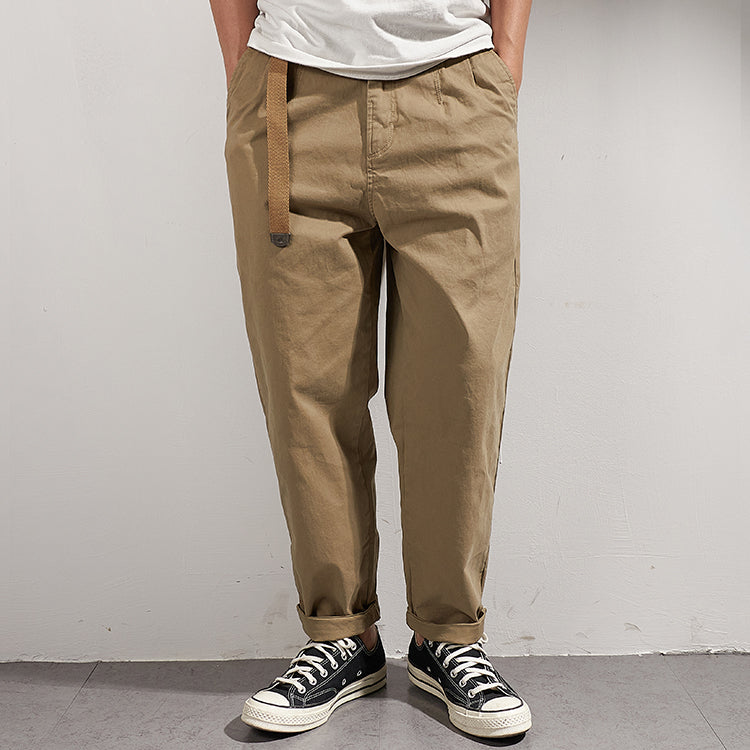 Men's casual cargo pants with adjustable waistband and deep side pockets Lisslune