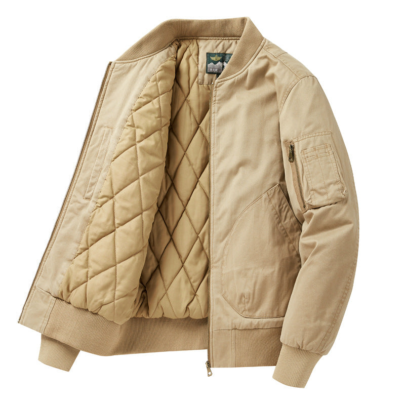 Men's Bomber Jacket with Numerous Practical Pockets Lisslune