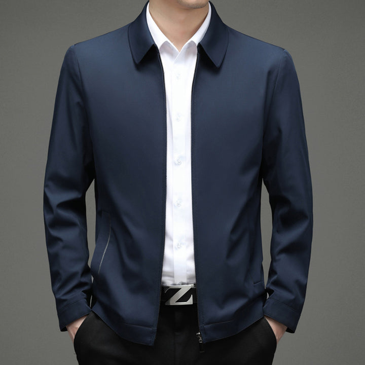 Men's Sporty All-Weather Jacket with Practical Zipper Lisslune
