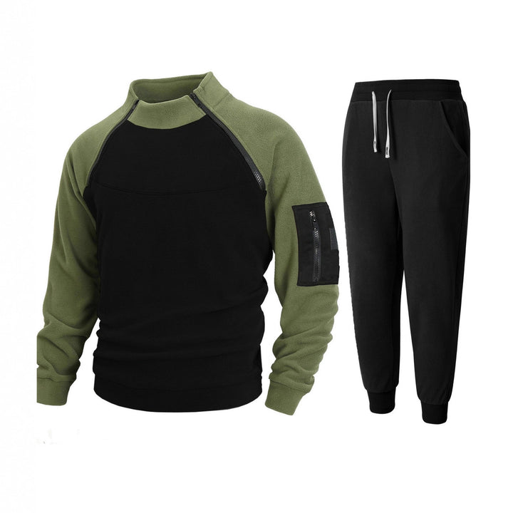 Men's sporty top with functional zipper and comfortable jogging pants Lisslune
