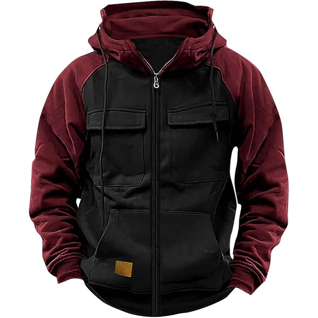 Men's Versatile Hoodie with Practical Pockets and Innovative Zipper Lisslune