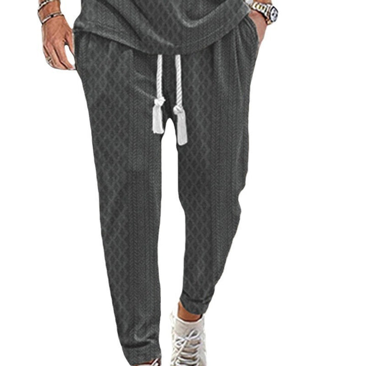 Men's sporty leisure pants with elastic waistband and side drawstring Lisslune