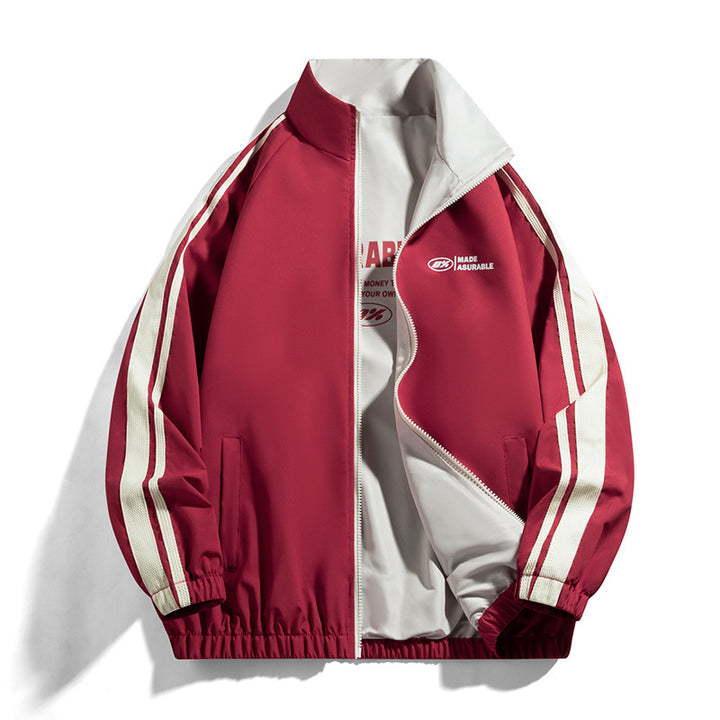 Men's sporty transitional jacket with contrast stripes Lisslune
