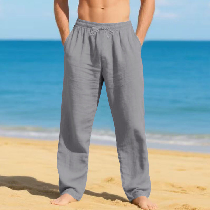 Men's lightweight beach pants with adjustable waistband Lisslune