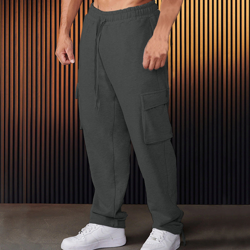 Men's cargo joggers with adjustable waistband and practical side pockets Lisslune