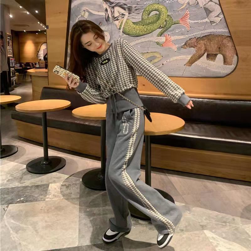 Women's Fashion Leisure Set with Textured Top and Wide Pants Lisslune