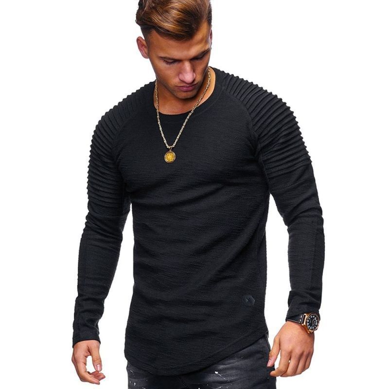 Men's long sleeve shirt with textured design Lisslune