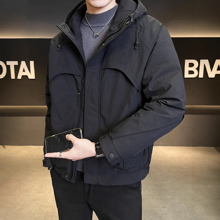 Men's Unique Transitional Jacket with Functional Hood Design Lisslune