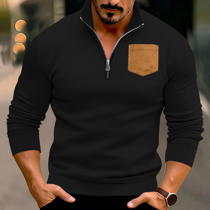 Men's sporty sweater with contrasting pockets Lisslune