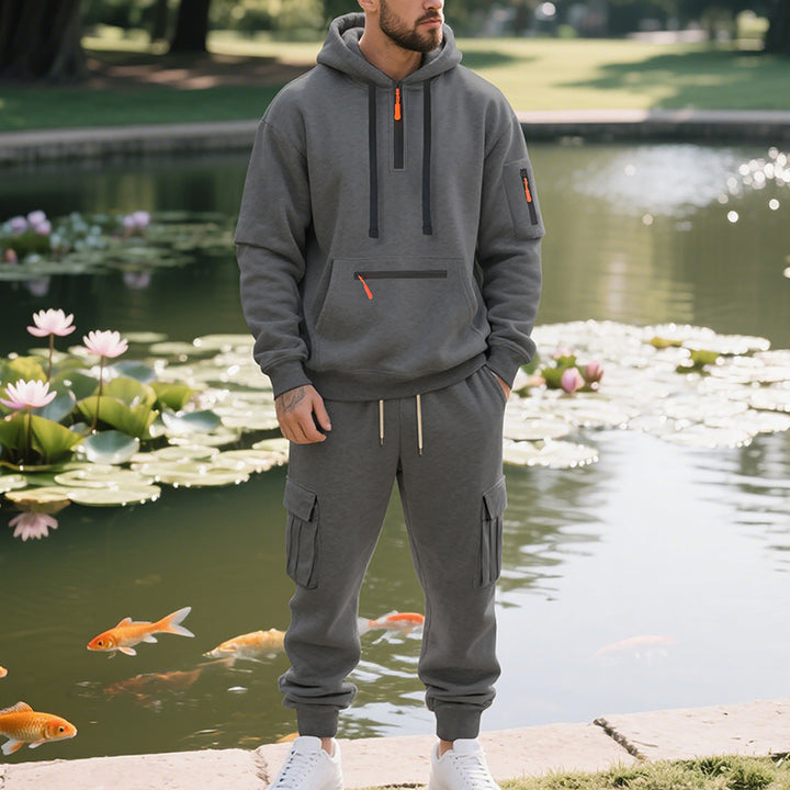 Men's sporty hoodie and cargo pants set Lisslune