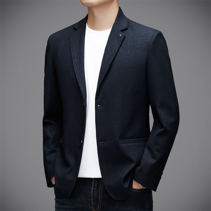 Men's Stylish Blazer with Textured Design and Practical Pockets Lisslune