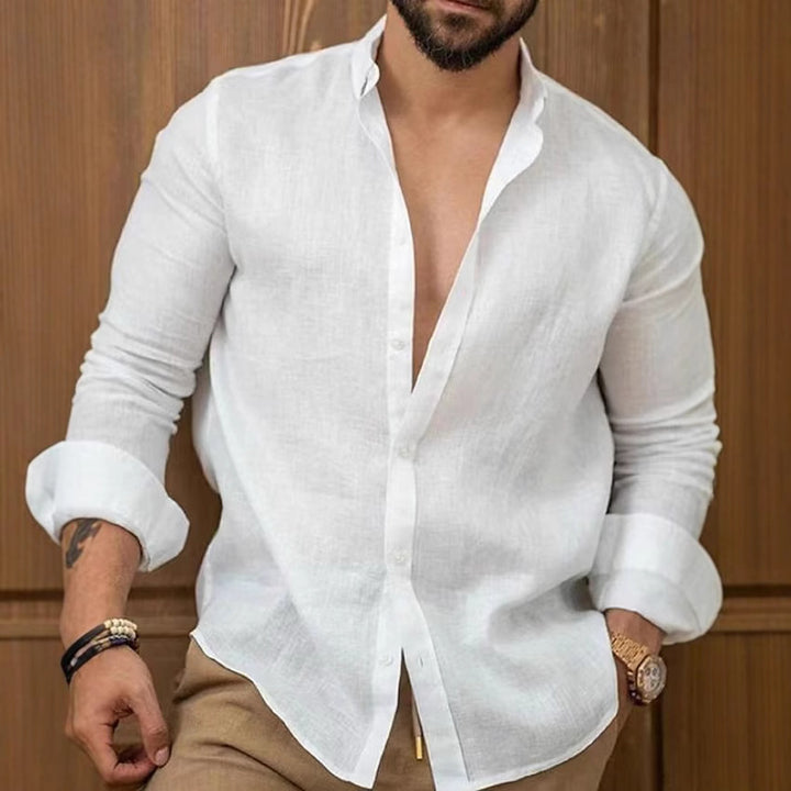 Men's Casual Linen Shirt Lisslune