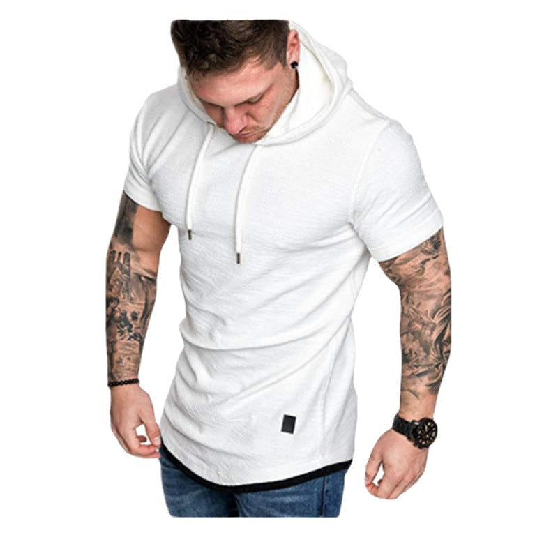 Men's hoodie with fashionable short sleeves and casual fit Lisslune