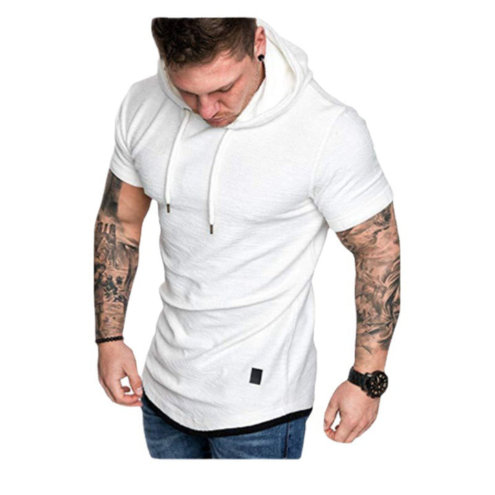 Men's hoodie with fashionable short sleeves and casual fit Lisslune