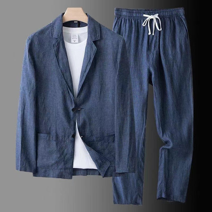 Men's casual suit set made of airy cotton Lisslune