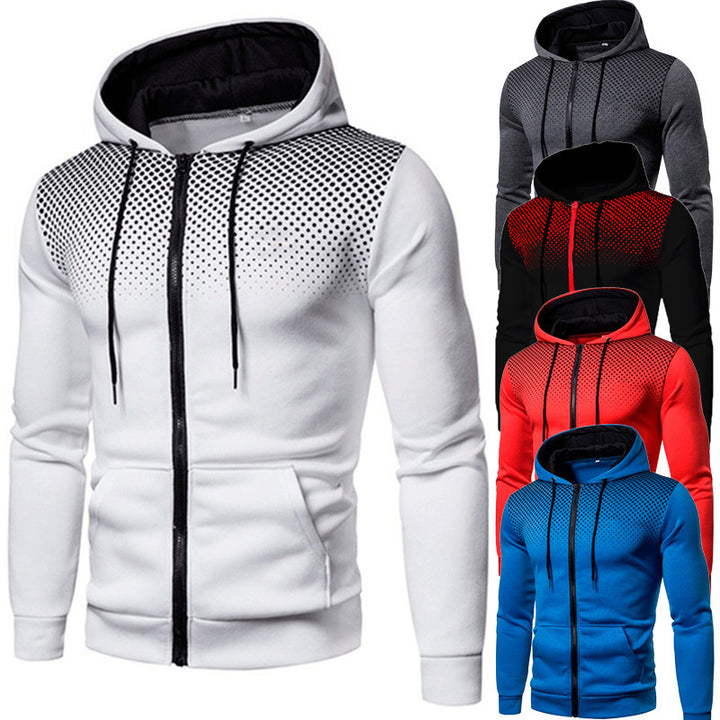Men's sporty hoodie with stylish zipper and breathable material Lisslune