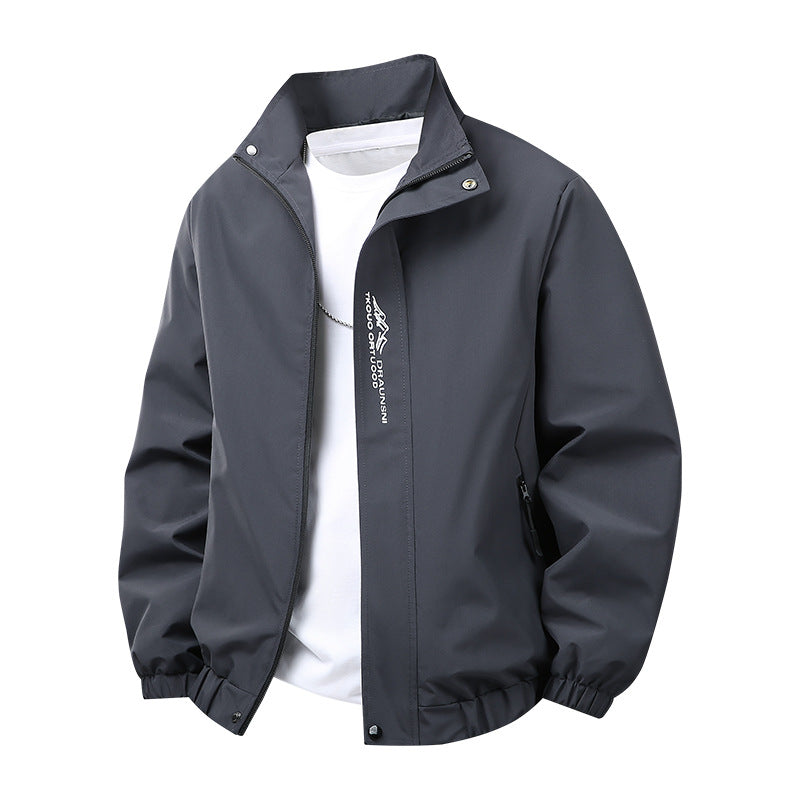 Men's Breathable Transitional Jacket with Adjustable Collar and Practical Pockets Lisslune