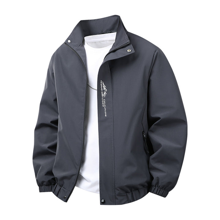 Men's Breathable Transitional Jacket with Adjustable Collar and Practical Pockets Lisslune