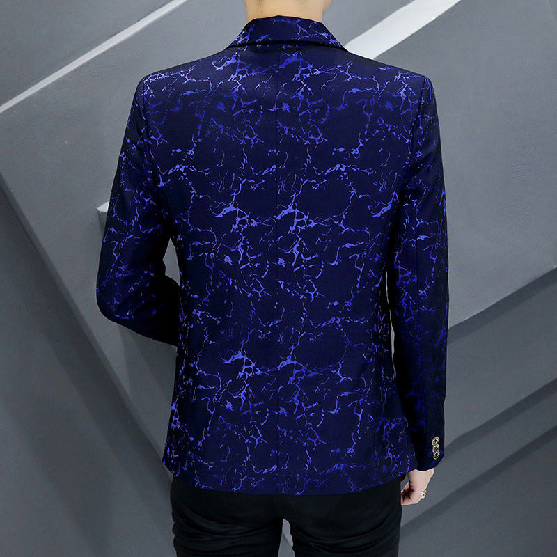 Men's fashionable jacquard blazer with luxurious pattern Lisslune