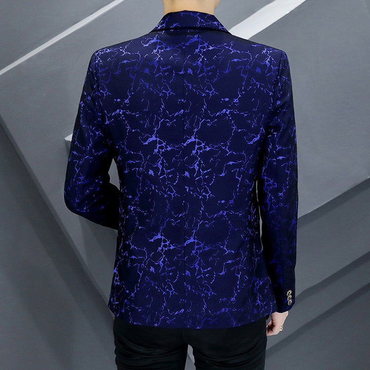 Men's fashionable jacquard blazer with luxurious pattern Lisslune