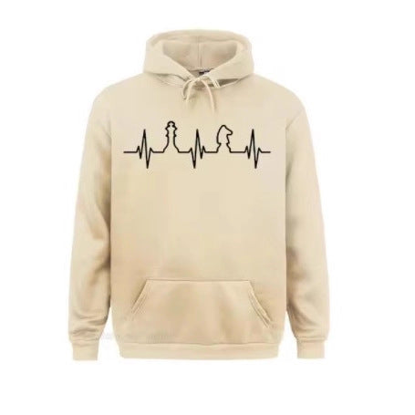 Women's Hoodie with Creative Chess Motif Lisslune