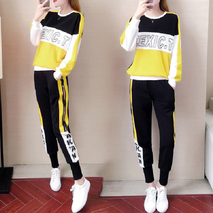 Women’s sporty leisure set with fashionable accents and elastic cuffs Lisslune
