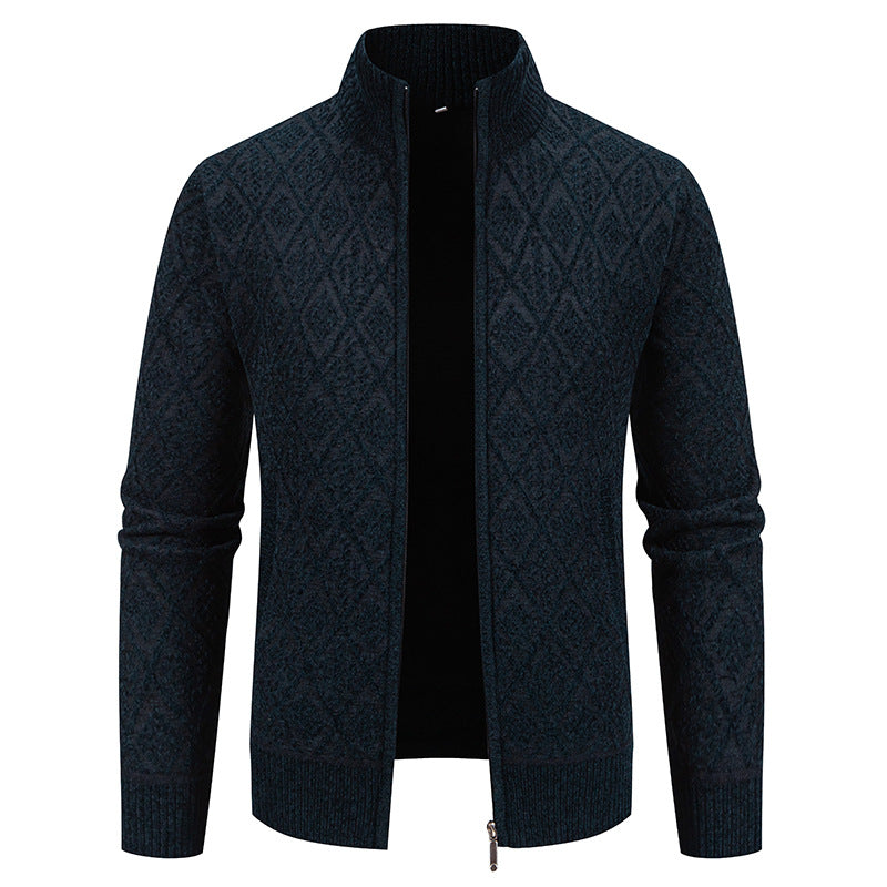 Men's cardigan with textured design and high collar Lisslune
