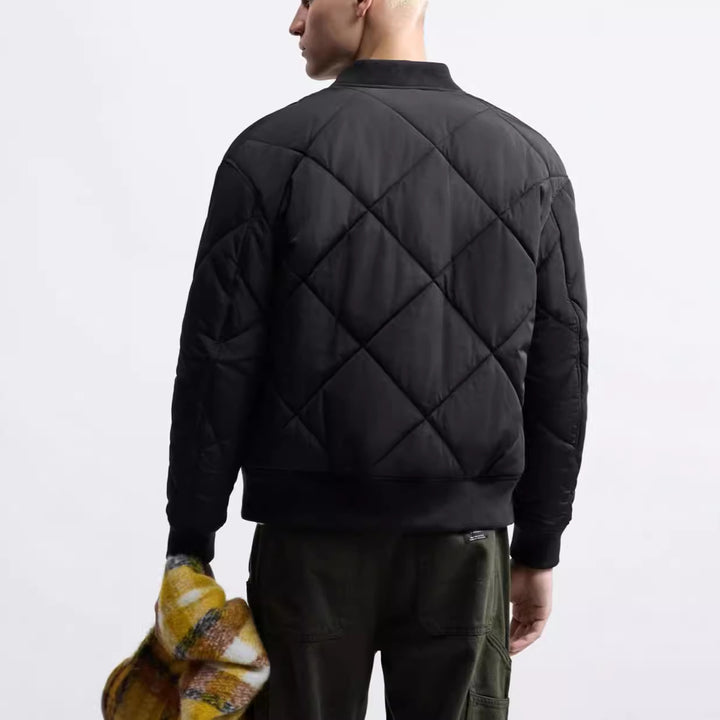 Men's quilted casual jacket with sporty cut and side pockets Lisslune