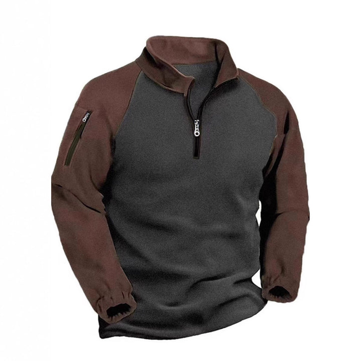 Men's functional pullover with zipper and sporty design Lisslune